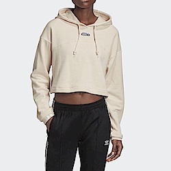 Adidas Cropped Hoodie GD3089 女 連帽上衣 輕鬆 舒適 短版 造型 帽T 國際尺寸 米