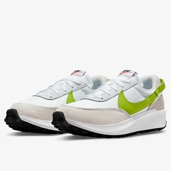 NIKE WAFFLE DEBUT 女鞋 休閒鞋 復古 厚底 麂皮 白綠 DH9523101