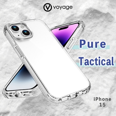 VOYAGE 超軍規防摔保護殼-Pure Tactical 白-iPhone 15 (6.1 )