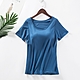 玩美衣櫃純色無鋼圈胸墊一體式瑜珈短袖T恤S-XL(共七色)-Belen product thumbnail 14