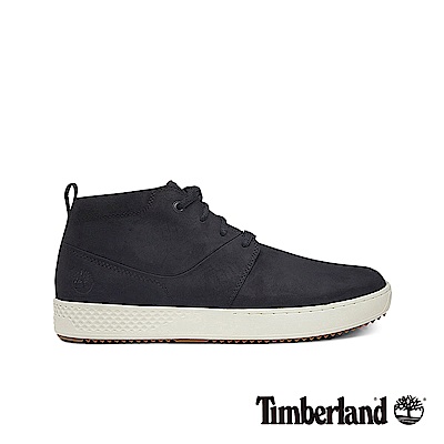 Timberland 男款黑色正絨面皮革休閒鞋|A1Z4K