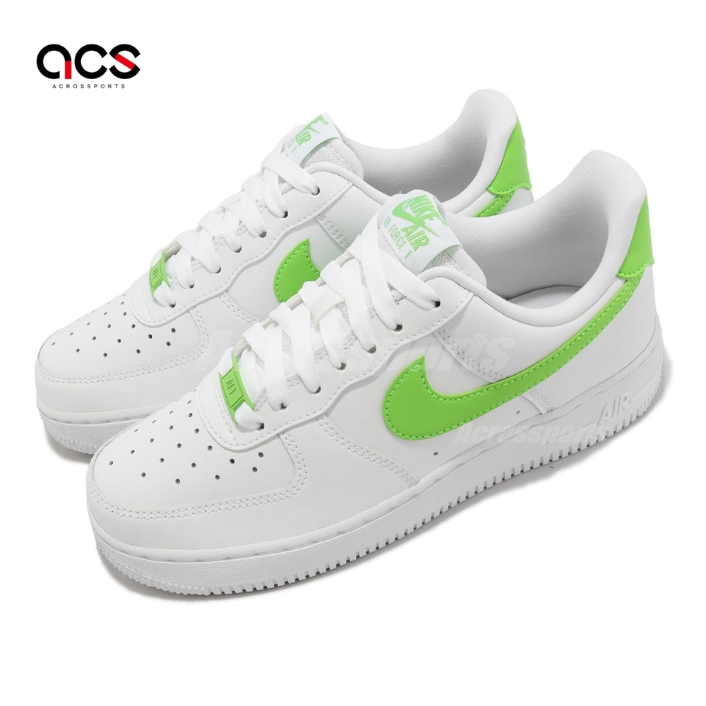 Nike 休閒鞋 Wmns Air Force 1 07 女鞋 白 綠 皮革 低筒 AF1 DD8959-112