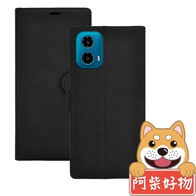 阿柴好物 Motorola Moto G34 仿小牛皮前扣磁吸皮套