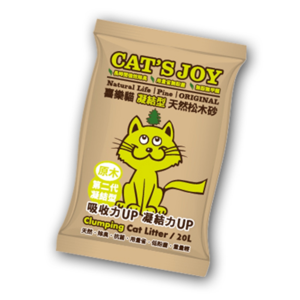 Cat s Joy喜樂貓 凝結型松木貓砂《原木》20L