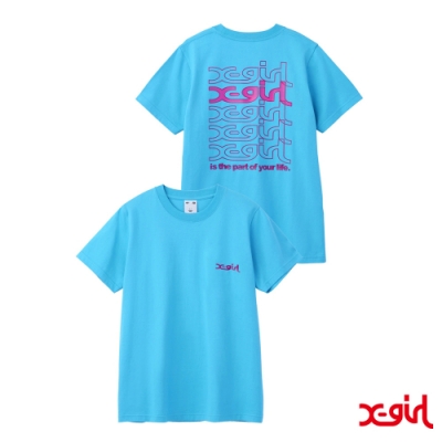 X-girl JELLY LOGO S/S REGULAR TEE短袖T恤-亮藍