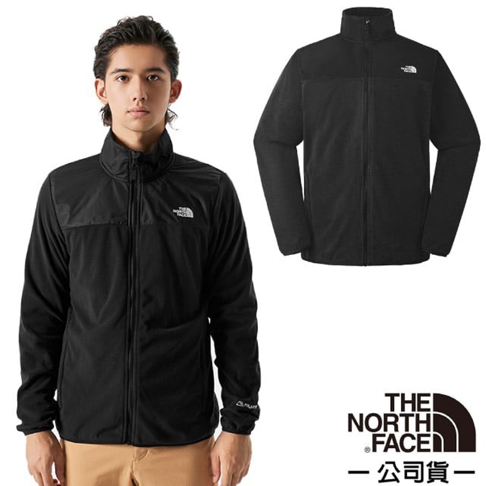 【The North Face】男 拼接舒適保暖立領POLARTEC抓絨外套/夾克_83OS-JK3