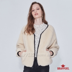 BRAPPERS 女款 雙面穿羊羔絨外套-米白