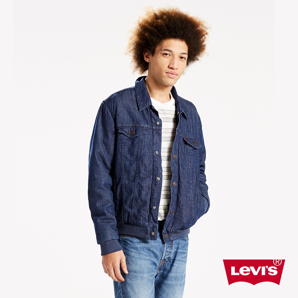 Levis 男款 牛仔鋪棉外套 / 原色