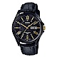 CASIO 高雅時尚經典黑混搭羅馬金字休閒皮帶錶(MTP-1384BL-1A)/47mm product thumbnail 1