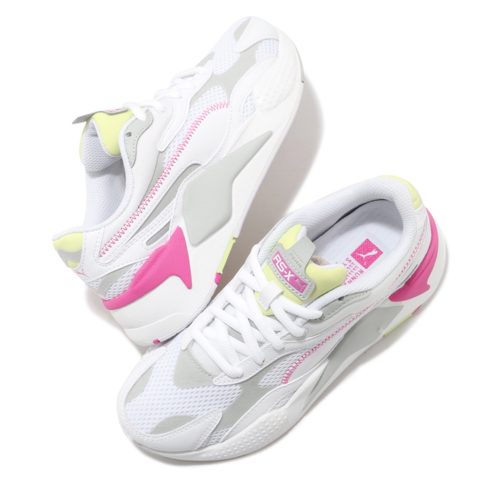 Puma 休閒鞋RS X3 Millenium 女鞋網布透氣緩震球鞋穿搭推薦白粉