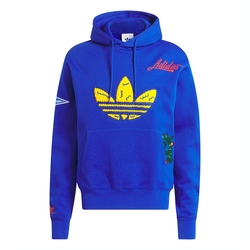 Adidas C Badge Hoody 男 藍色 休閒 三葉草 連帽 帽T 上衣 長袖 IL2355