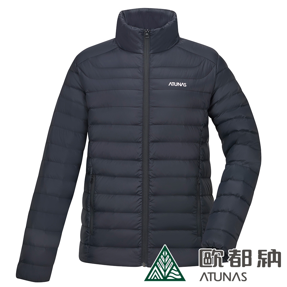 【ATUNAS 歐都納】男款KEEP WARM輕量防風保暖羽絨外套A1GA2234M黑/素面實搭/防潑水/登山出國旅遊/大尺碼