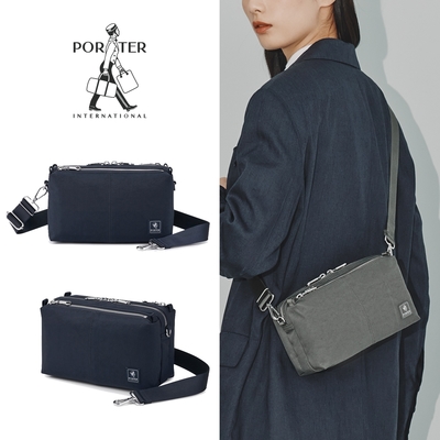 [獨家限定] PORTER INTERNATIONAL - 簡約懷舊RETRO三層斜肩包(S)(兩色可選) - 原價$4250