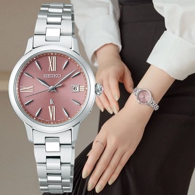 SEIKO精工 LUKIA 王淨推薦款 太陽能電波 時尚粉紅腕錶 母親節 禮物 (1B32-0AY0P/SSVW219J) SK044