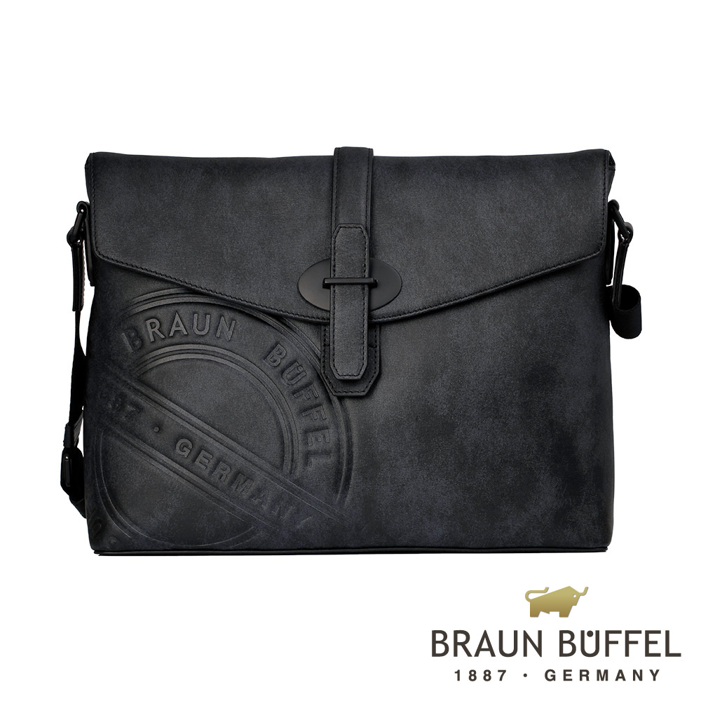 BRAUN BUFFEL - 瑞諾斯系列蓋面書包 - 黑