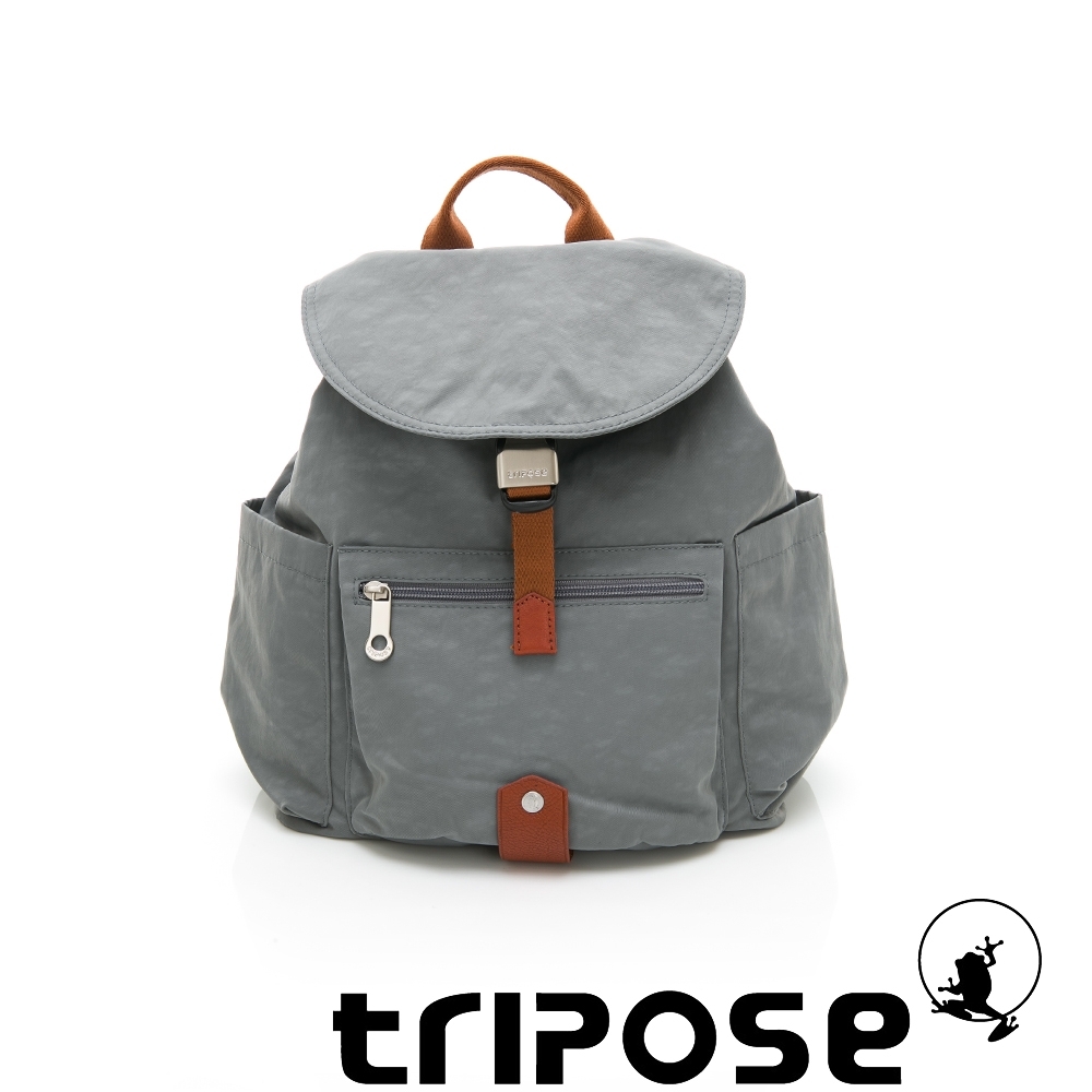 tripose MEMENTO系列微皺尼龍經典輕量後背包(小) 優雅灰