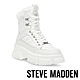 STEVE MADDEN-TRIGGERS 絨毛厚底拼接綁帶休閒靴-白色 product thumbnail 1