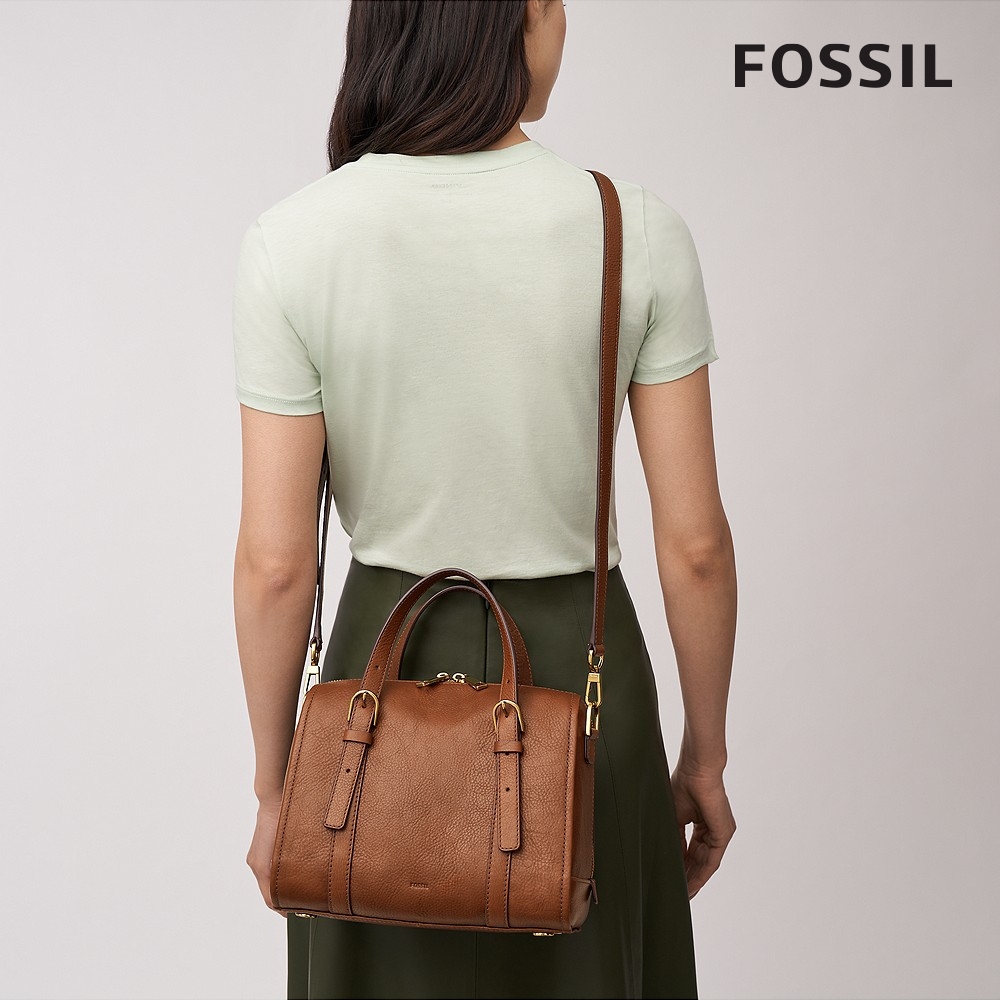 FOSSIL Carlie 真皮波士頓包-咖啡色ZB1772200 | 斜/肩背包| Yahoo奇摩