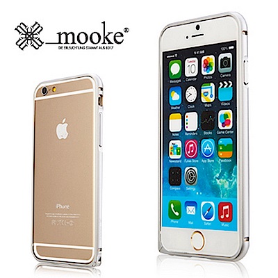 西班牙 Mooke iPhone 6(4.7)超薄鈦合金邊框-時尚銀