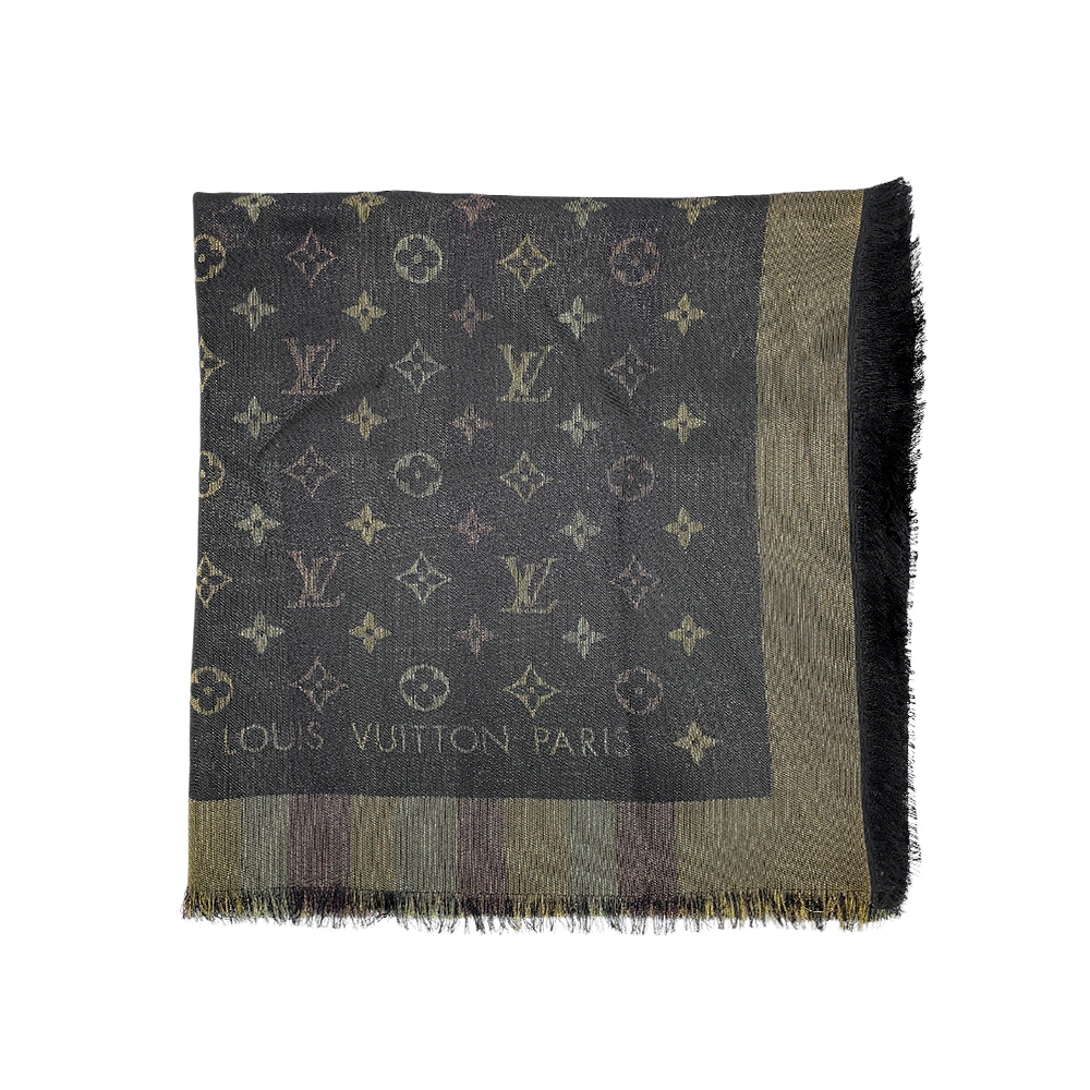 Louis Vuitton So Shine Monogram 披肩/圍巾(M71548-栗棕)LV路易威登