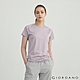 GIORDANO 女裝輕薄涼感拼接圓領T恤 - 23 淡紫 product thumbnail 1