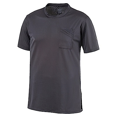 PUMA-男性訓練系列A.C.E.口袋短袖T恤-瀝青灰-歐規