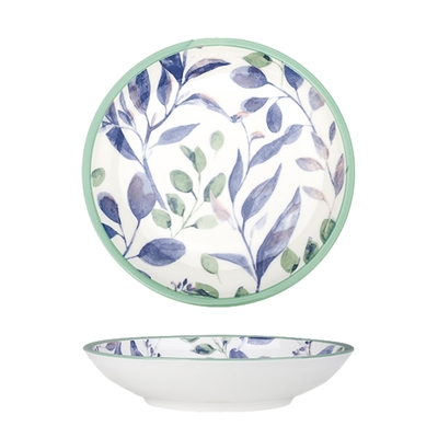 典雅莊園陶瓷系列-8.5吋湯盤-綠花