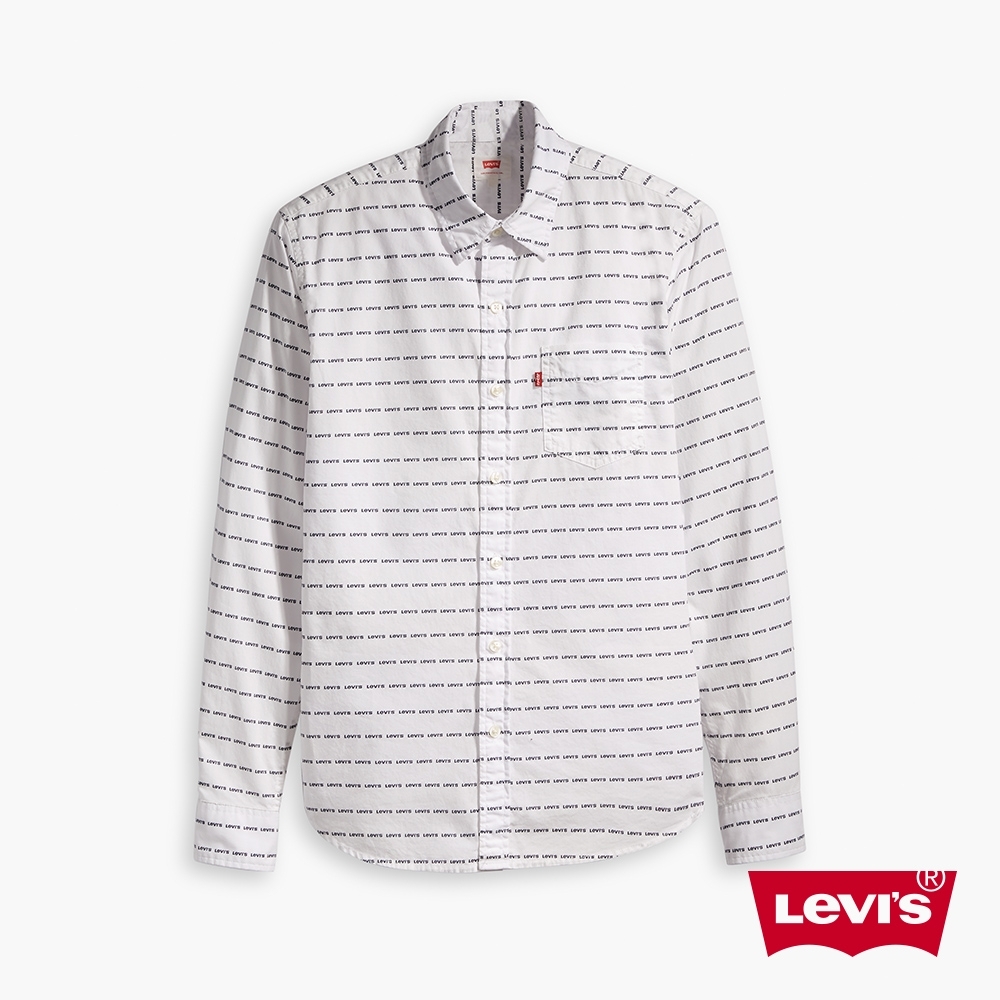 Levis 男女同款 休閒襯衫 / Logo 條紋