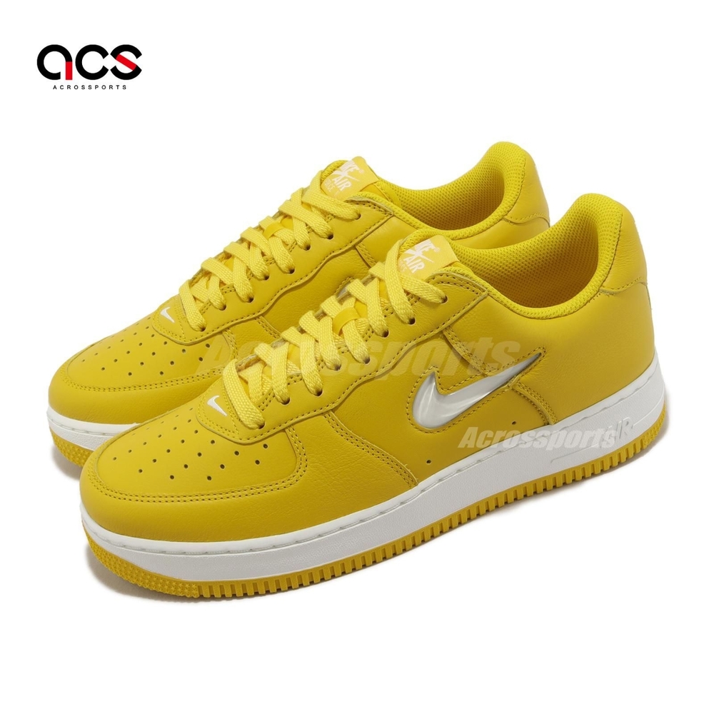 Nike 休閒鞋Air Force 1 Low Retro 男鞋黃皮革AF1 黃寶石FJ1044-700