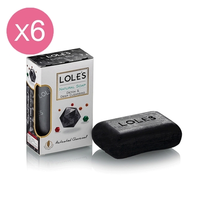 LOLE S 活性炭深層潔膚機能皂150g(6入組)