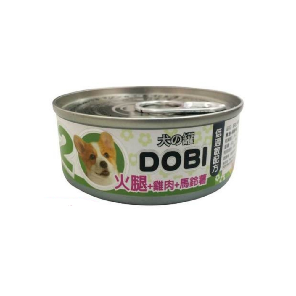 多比DOBI 小狗罐(2號)-火腿+雞肉+馬鈴薯 80g