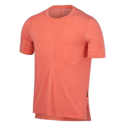 NIKE 上衣 男款 短袖上衣 運動 AS M NK DRY TOP SS YOGA 橘 BV4035814