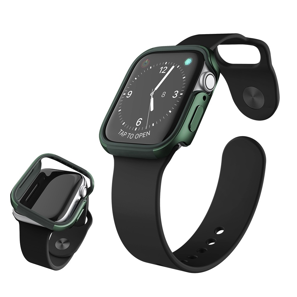 刀鋒Edge系列 Apple Watch Series 6/SE (44mm) 鋁合金雙料保護殼 保護邊框(夜幕綠) product image 2