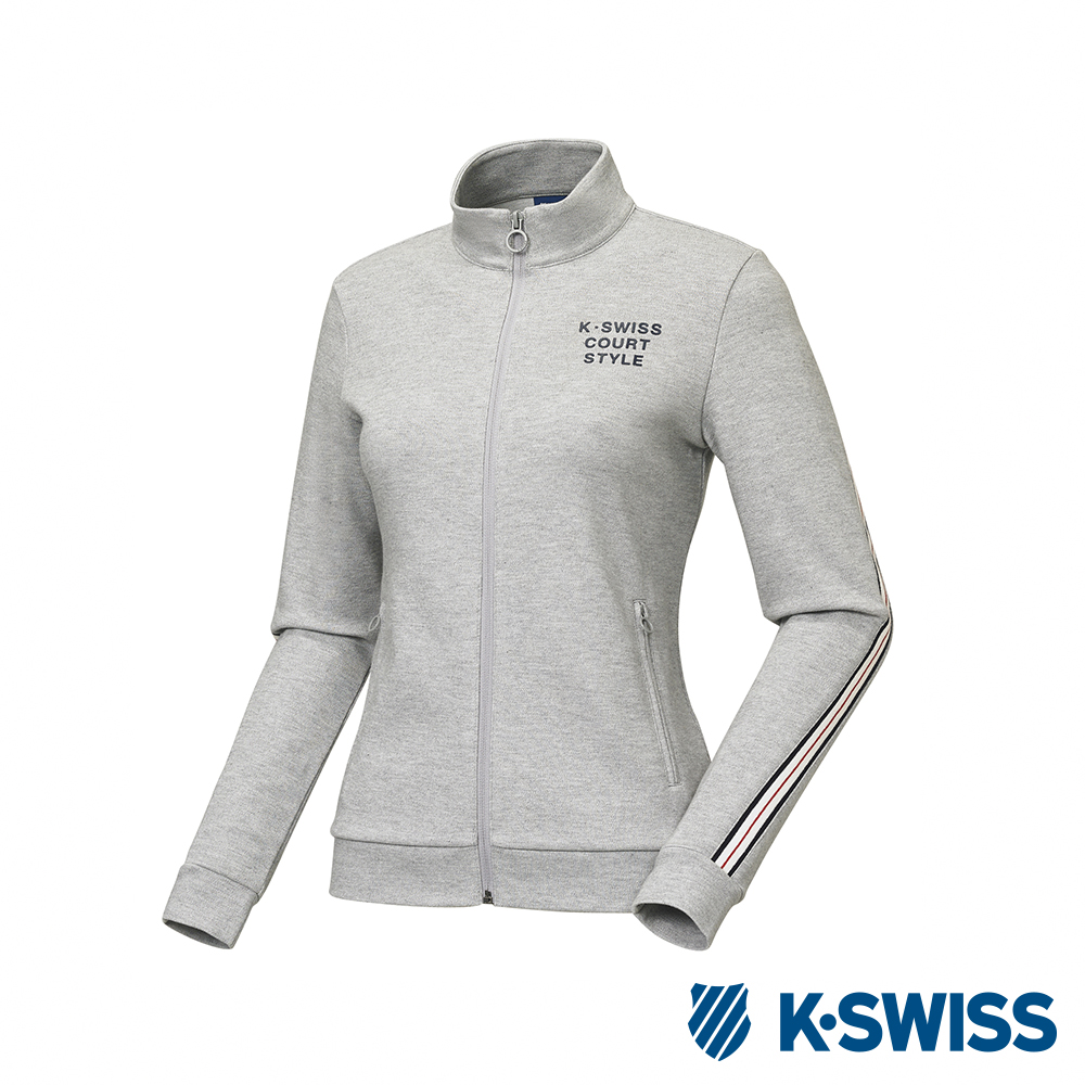 K-SWISS Jersey Jacket 韓版運動外套-女-灰