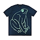 PAUL SMITH藝術字體LOGO大眼青蛙圖案設計純棉短袖T恤(男款/深藍) product thumbnail 1