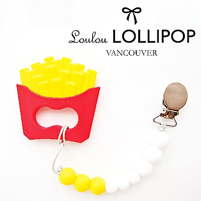 加拿大Loulou lollipop加拿大 嬰幼兒造型 固齒器組/奶嘴鍊夾-黃金薯條