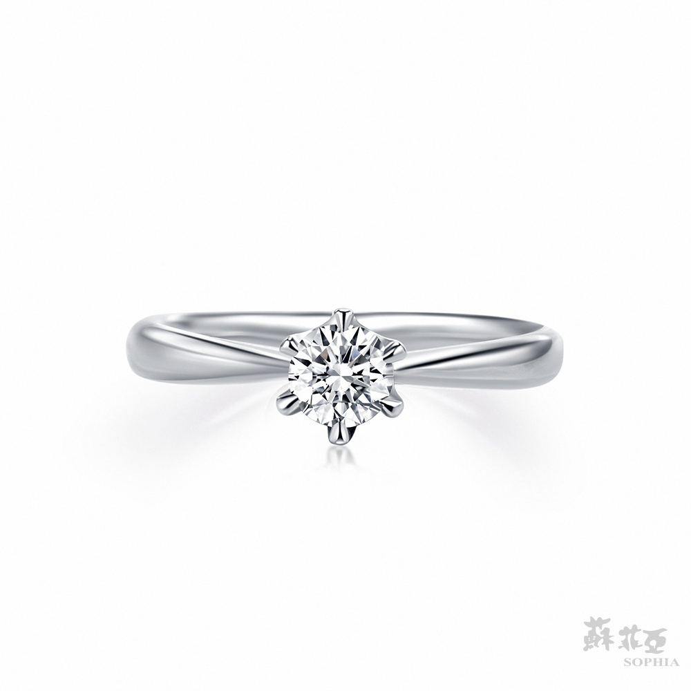 SOPHIA 蘇菲亞珠寶 - 經典六爪 30分 GIA E/VS2 18K金 鑽石戒指
