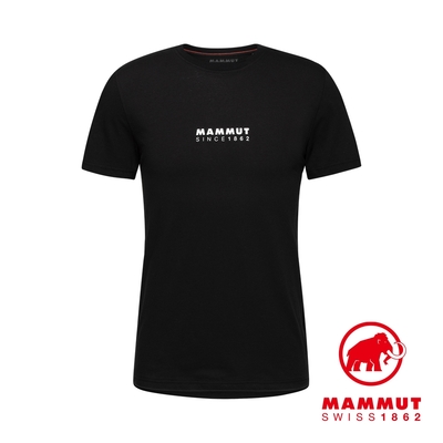 【Mammut 】Mammut Logo T-Shirt Men 有機棉短袖上衣 黑色PRT3 男款 #1017-07296