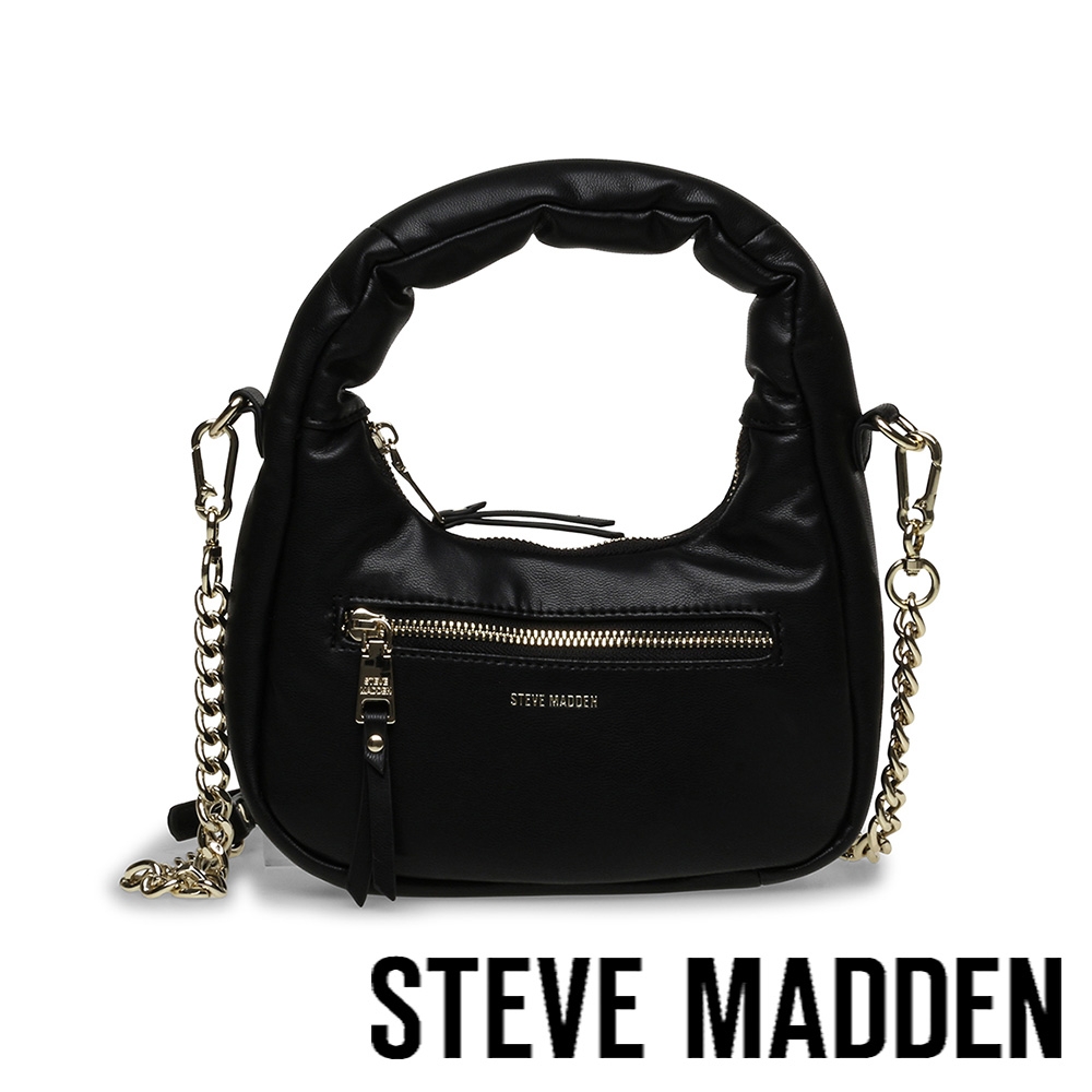 STEVE MADDEN-BZEPHYR 半月手提斜背兩用鍊條包-黑色