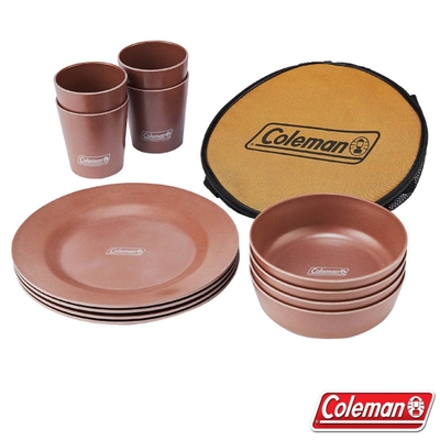 Coleman 四人份有機餐具套裝組.環保餐具/附收納袋.輕便易攜