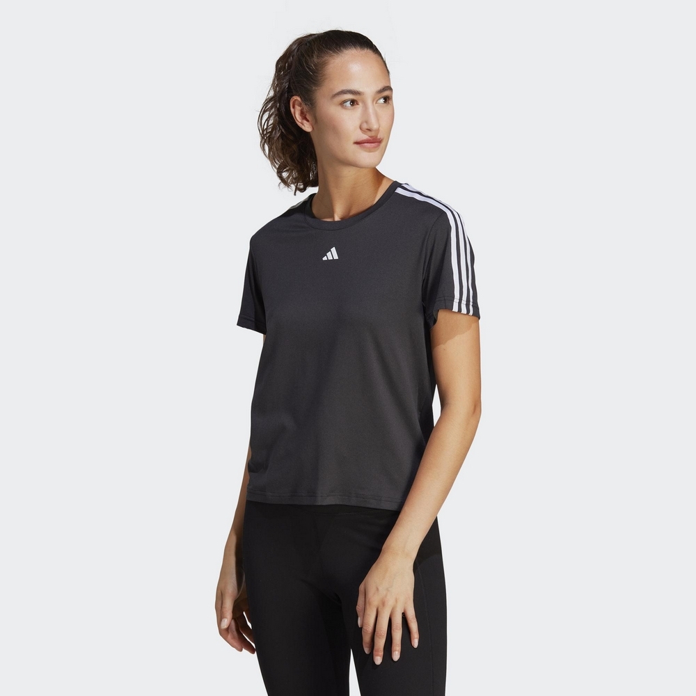 ADIDAS 女 短袖上衣 T恤 運動上衣 吸濕排汗 寬鬆 訓練 3-STRIPES IC5039