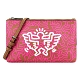 Coach X KEITH HARING 聯名款小人塗鴉雙層PVC斜背包(桃棕) product thumbnail 1