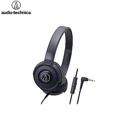 日本鐵三角audio-technica耳罩式耳機麥克風ath-s100is(φ36mm驅動單元,耳機可成平面;全指向性電容式麥克風)耳麥 適android安卓手機和apple蘋果iphone手機