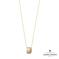 Georg Jensen 喬治傑生 FUSION 18K玫瑰金18 K白金18K黃金鑽石項鍊