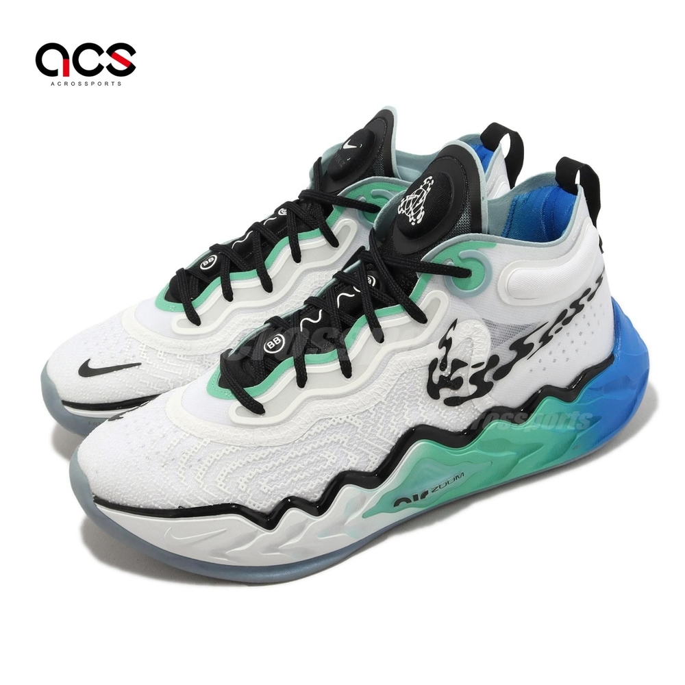 Nike 籃球鞋 Air Zoom G T Run EP 男鞋 Unlock Your Space 白 藍綠 FN3421-104