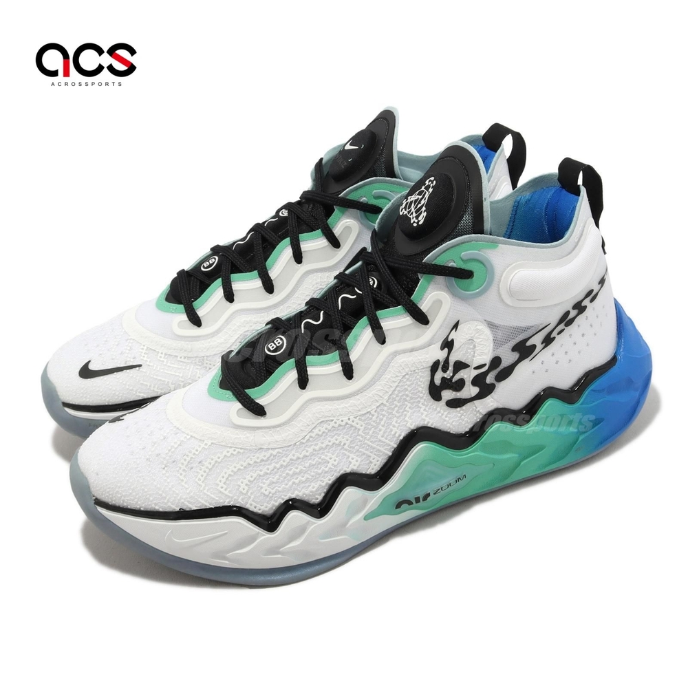 Nike 籃球鞋Air Zoom G T Run EP 男鞋Unlock Your Space 白藍綠FN3421