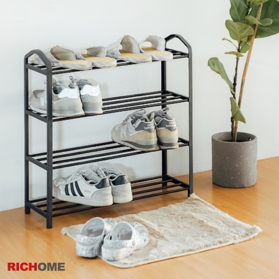 RICHOME 簡單生活四層鞋架W62xD20xH62CM