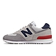 New Balance 574 復古 男女休閒鞋-灰藍紅-ML574UJD-D product thumbnail 1