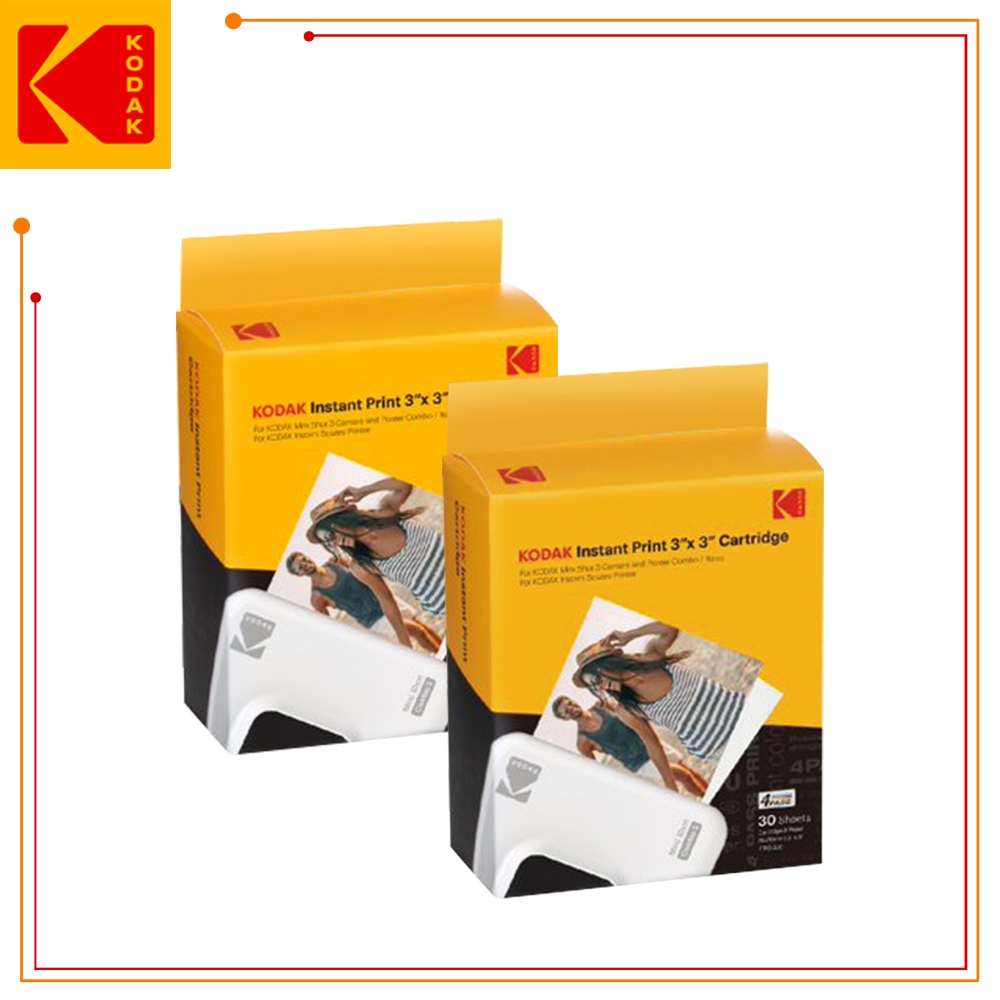 KODAK  柯達 MINI 3 & MINI SHOT3專用 3*3吋相片紙連墨盒(60張) 公司貨