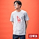 EDWIN 網路獨家 狼嚎EDWIN短袖T恤-中性-麻灰色 product thumbnail 1